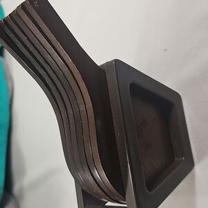 Wooden Tennis Racket Coaster Set  (Vintage)